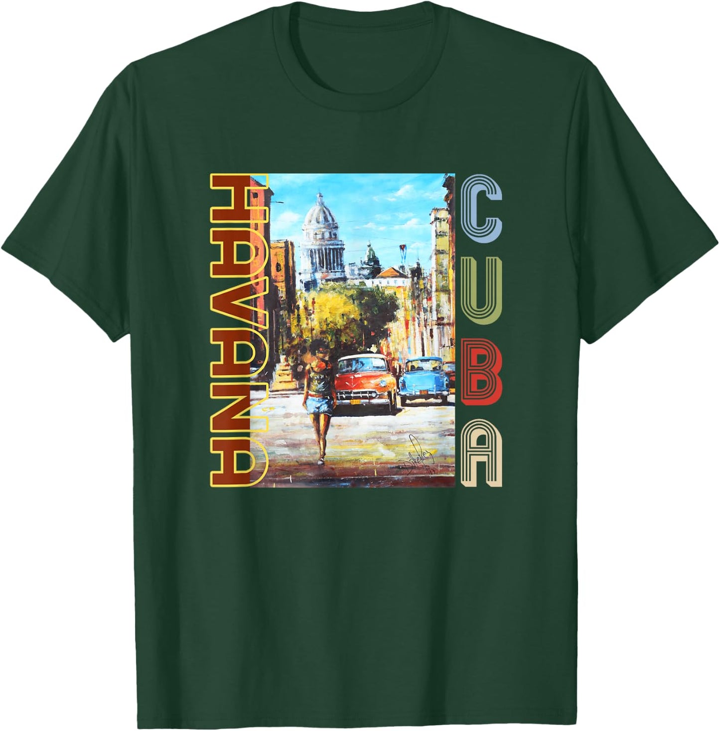 Havana Cuba Fine Art - National Capital T-Shirt - T-Shirt | Forest