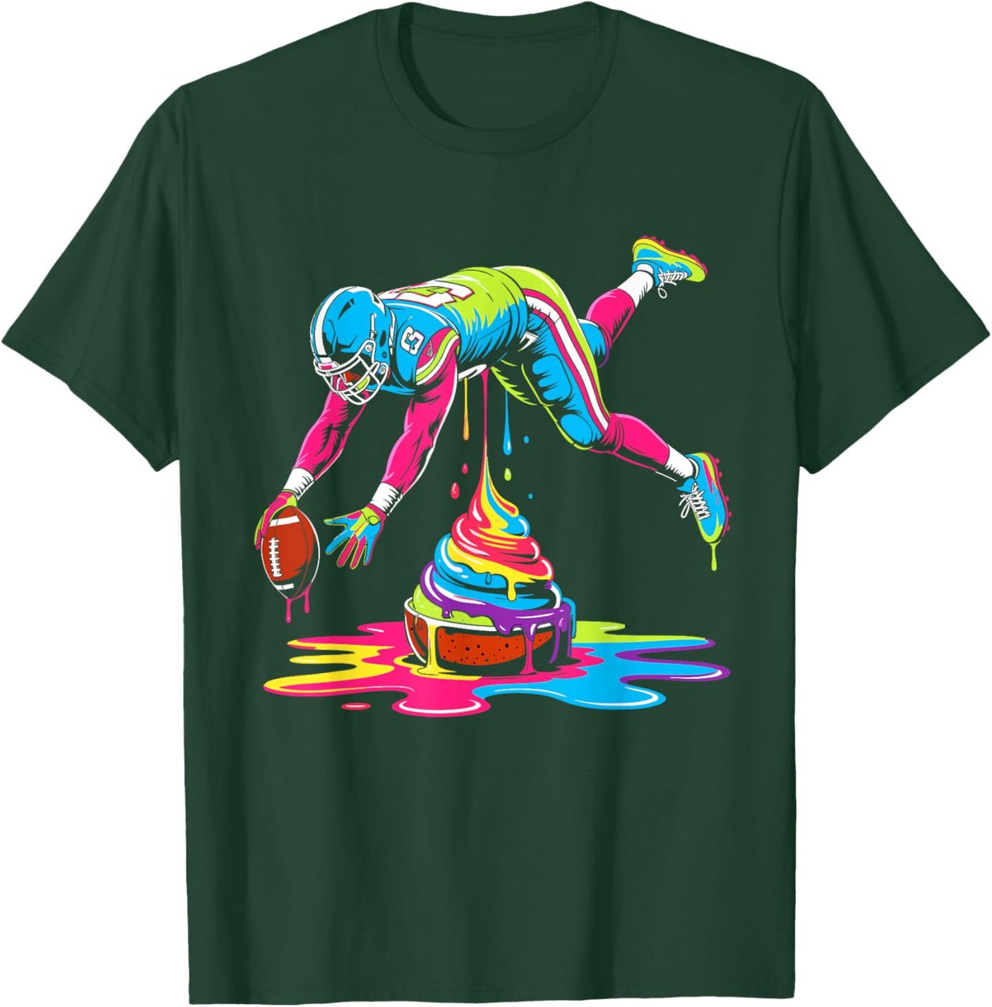 Ice cream Drip Football Sprinkles football drip T-Shirt - T-Shirt | Forest