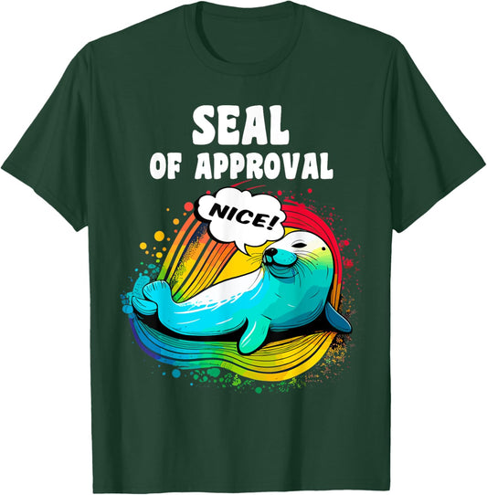 Seal Of Approval, Funny Seal, Ocean Day, Men, Women, Kids T-Shirt - T-Shirt | Forest