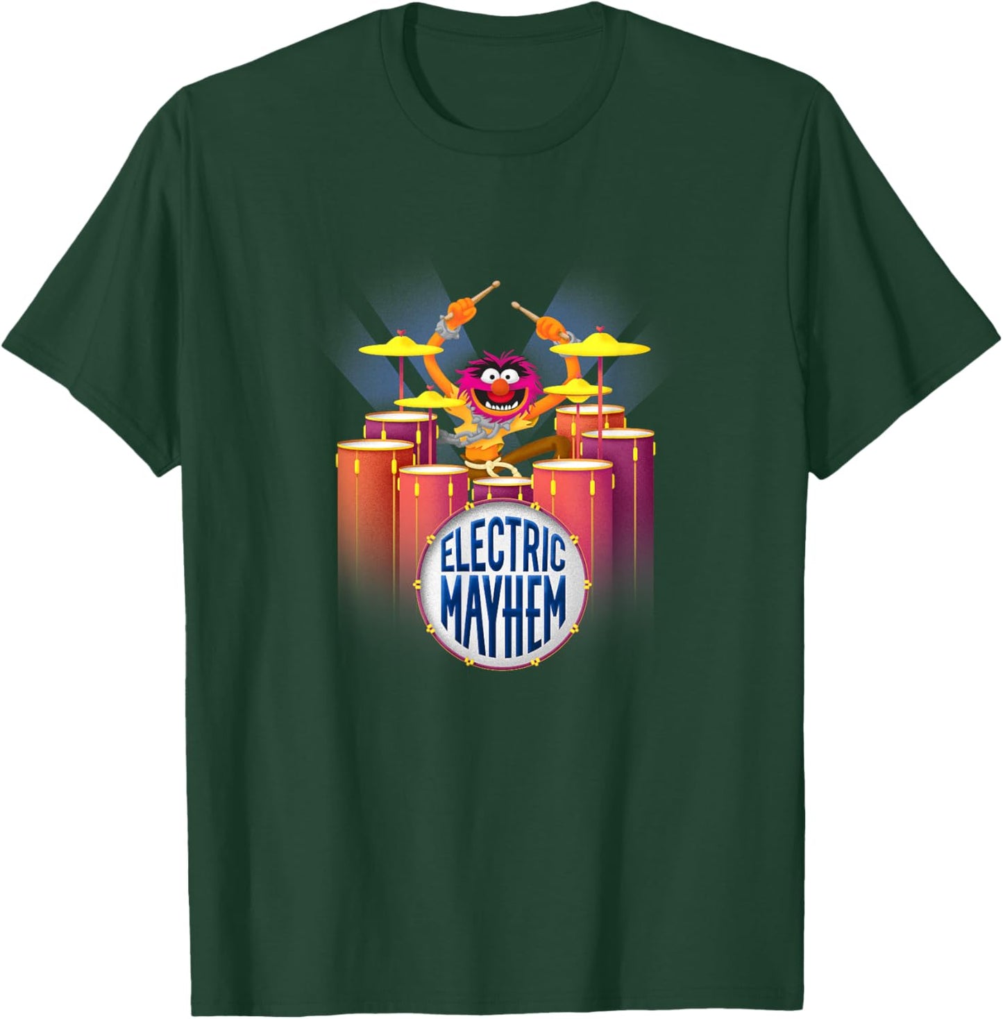 Disney The Muppets Electric Mayhem Animal Drummer Portrait T-Shirt - T-Shirt | Forest