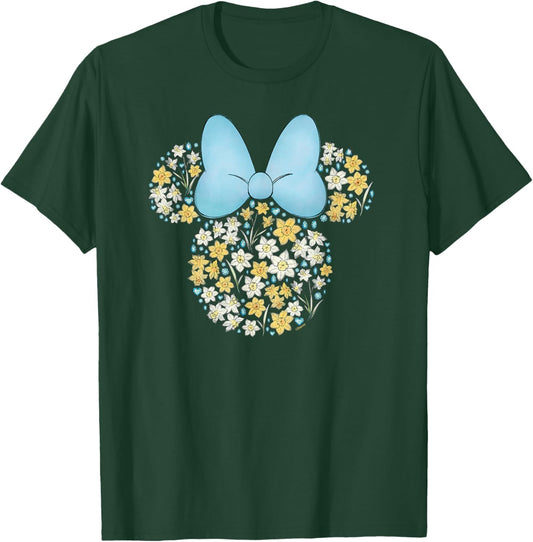 Disney Minnie Mouse March Birth Month Birthstone & Flowers Small T-Shirt - T-Shirt | Forest
