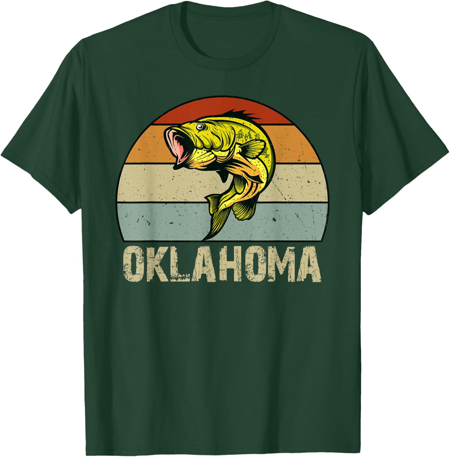 Bass Fishing Oklahoma T-Shirt - T-Shirt | Forest
