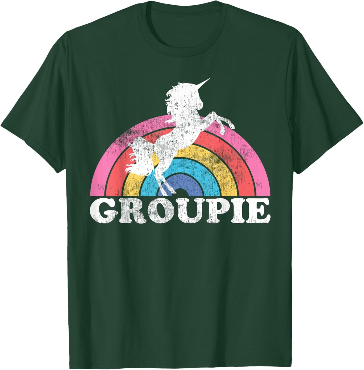 Funny Rainbow Unicorn Concert Rock N Roll Lover Groupie Gift T-Shirt - T-Shirt | Forest