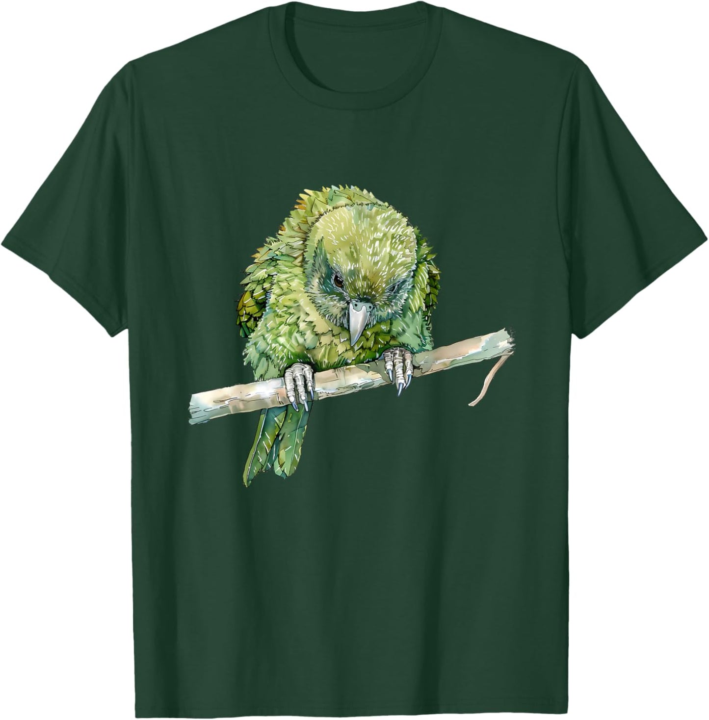 Kakapo Parrot Animal Print Drawing Wildlife Kakapo Lover T-Shirt - T-Shirt | Forest