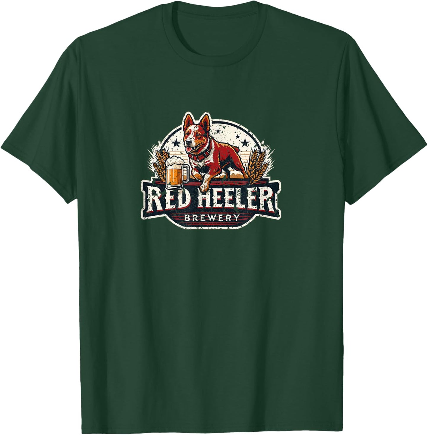 Red Heeler Brewery distressed Vintage Style Cattle Dog Women T-Shirt - T-Shirt | Forest