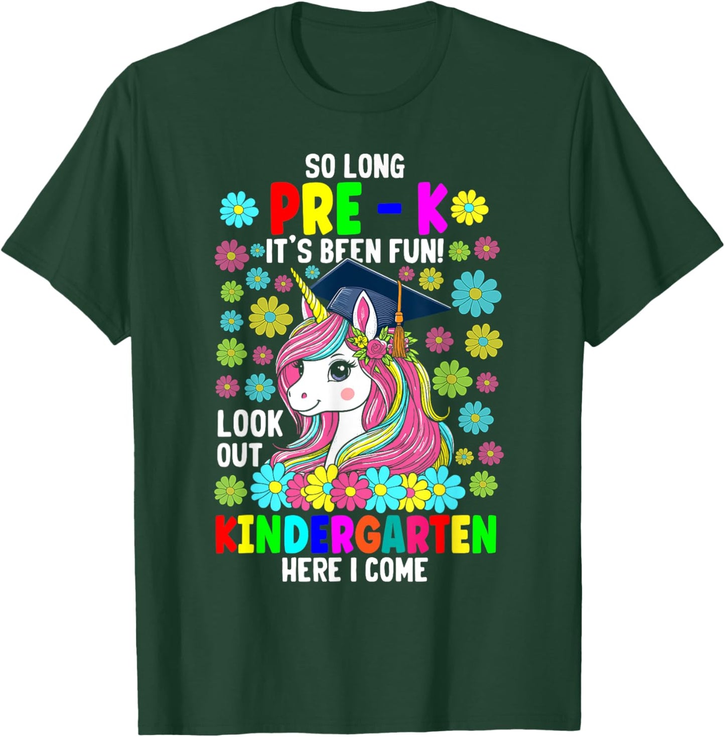 So long pre k its been fun unicorn shirt prek graduation T-Shirt - T-Shirt | Forest