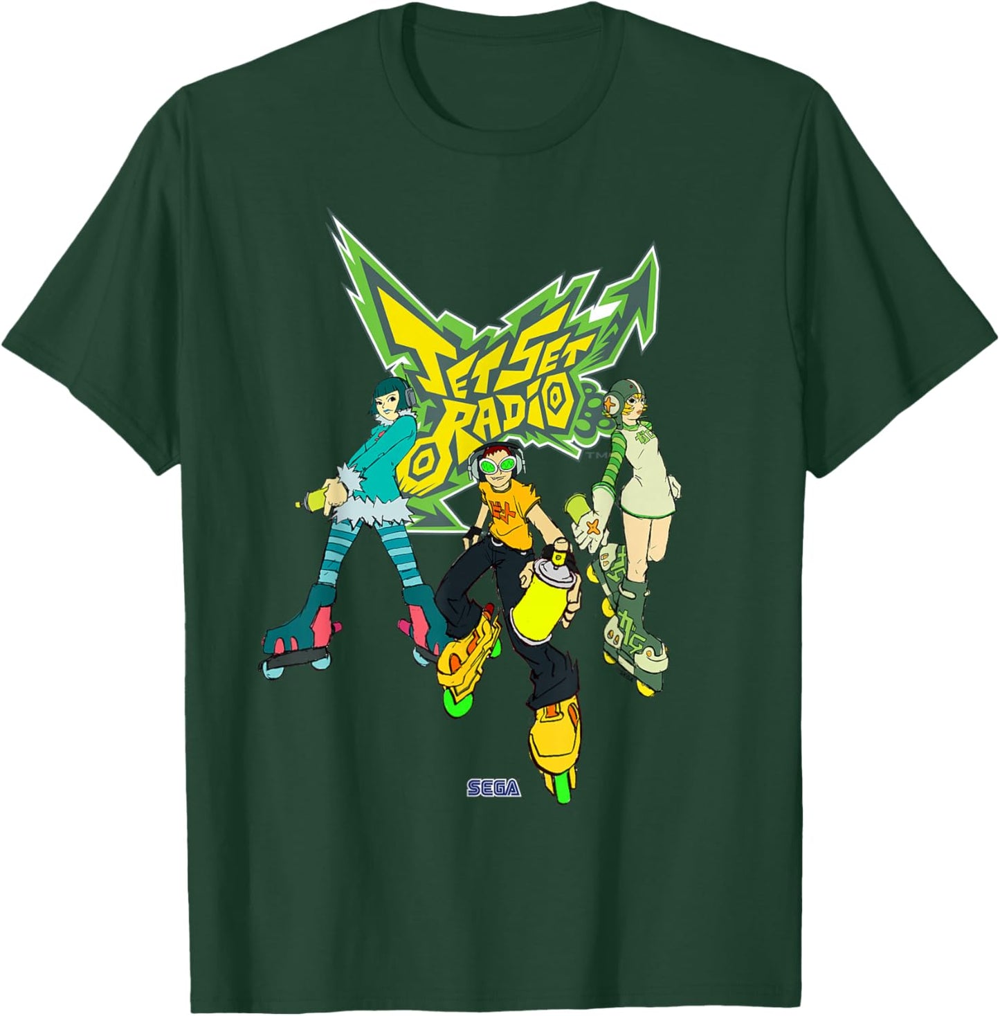 Jet Set Radio group Mew, Beat, Gum SEGA Dreamcast video game T-Shirt - T-Shirt | Forest