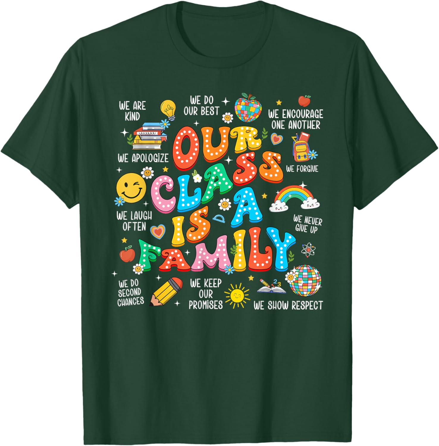 Our Class Is A Family, Teacher Appreciation, Back To School Men Women Kids T-Shirt - T-Shirt | Forest