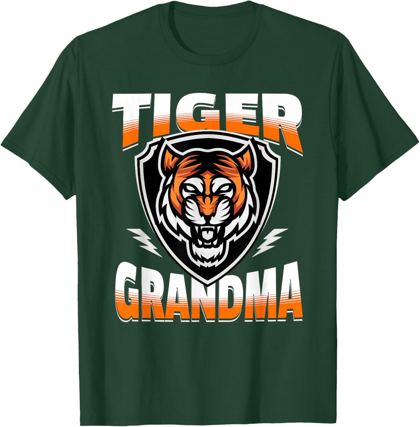Tiger Grandma Game Day Print with Tigers Mascot T-Shirt - T-Shirt | Forest