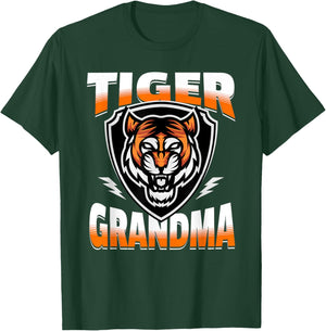 Tiger Grandma Game Day Print with Tigers Mascot T-Shirt - T-Shirt | Forest