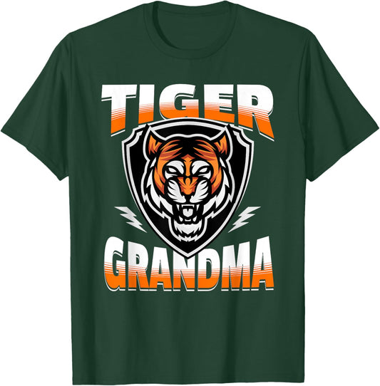 Tiger Grandma Game Day Print with Tigers Mascot T-Shirt - T-Shirt | Forest