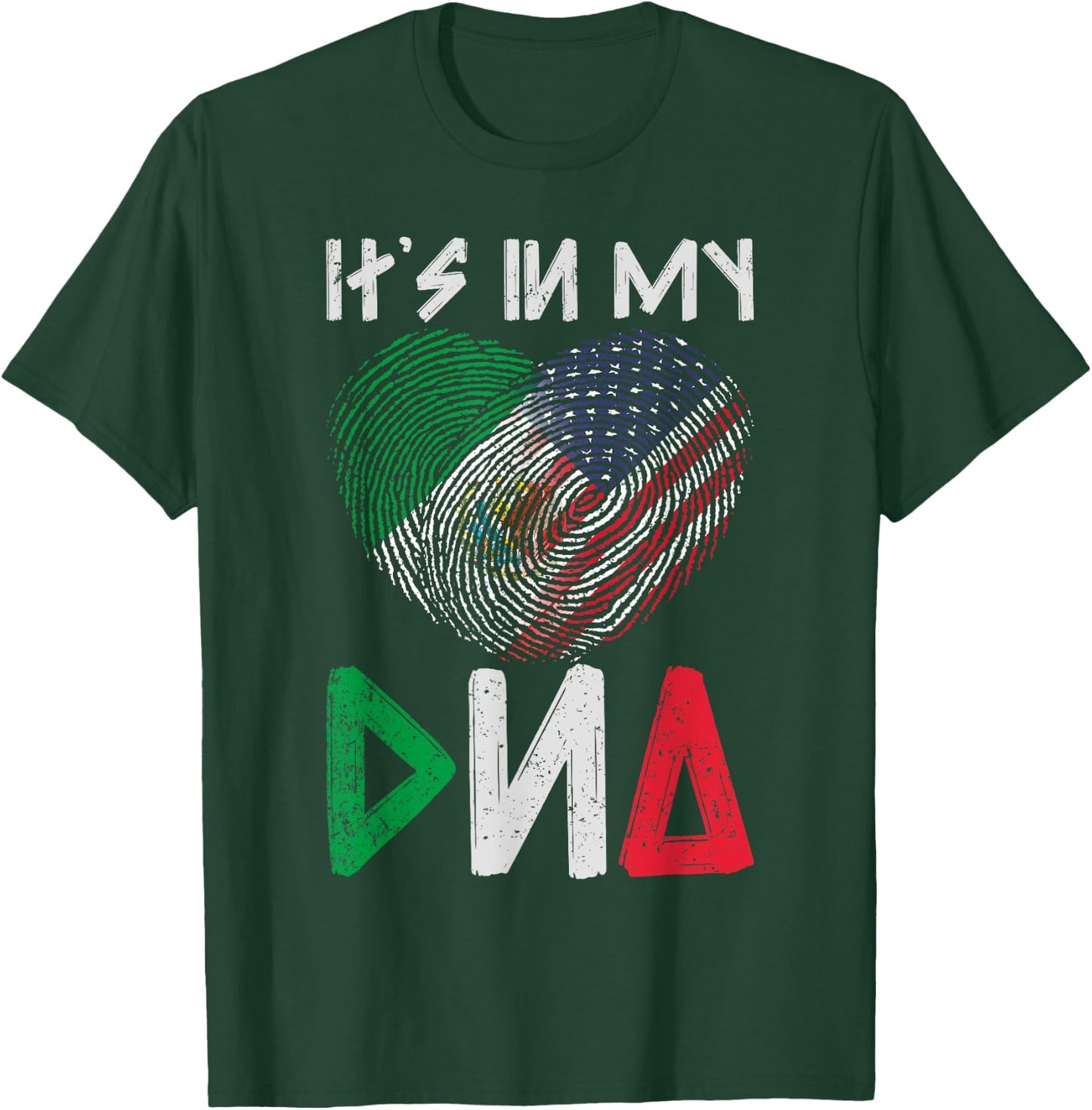 Its In My DNA USA Mexico T-Shirt - T-Shirt | Forest
