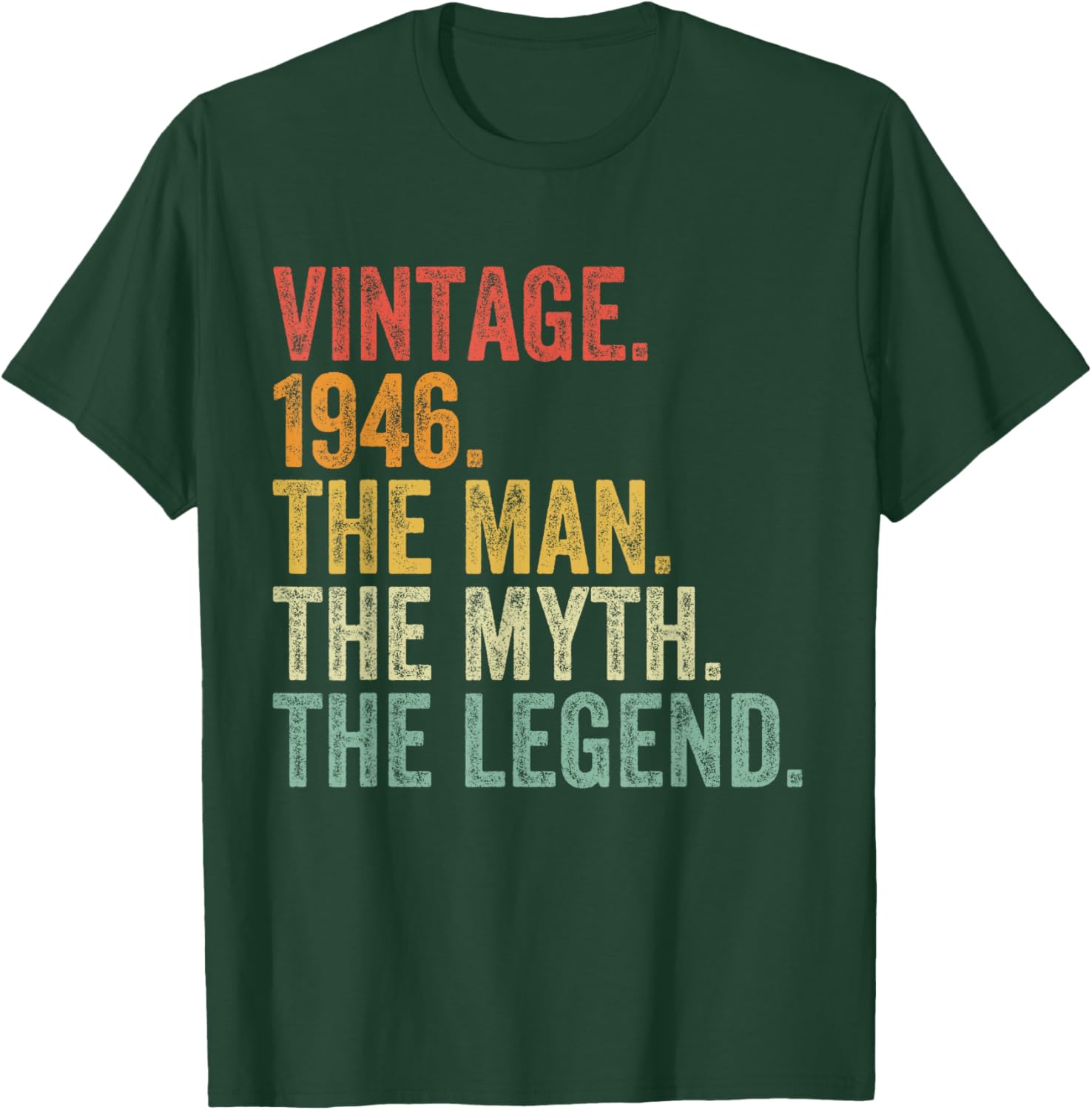 78th Birthday Vintage 1946 The Man The Myth The Legend T-Shirt - T-Shirt | Forest