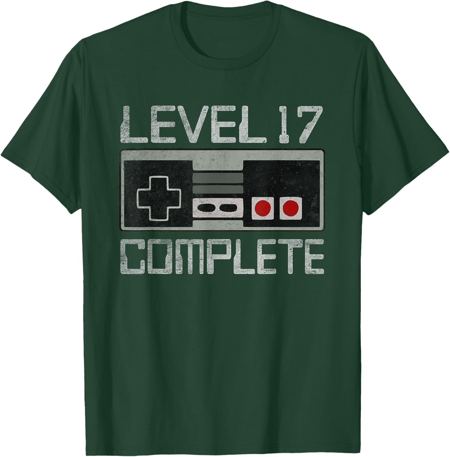 Level 17 Complete 17 Year 17th Wedding Anniversary T-Shirt - T-Shirt | Forest