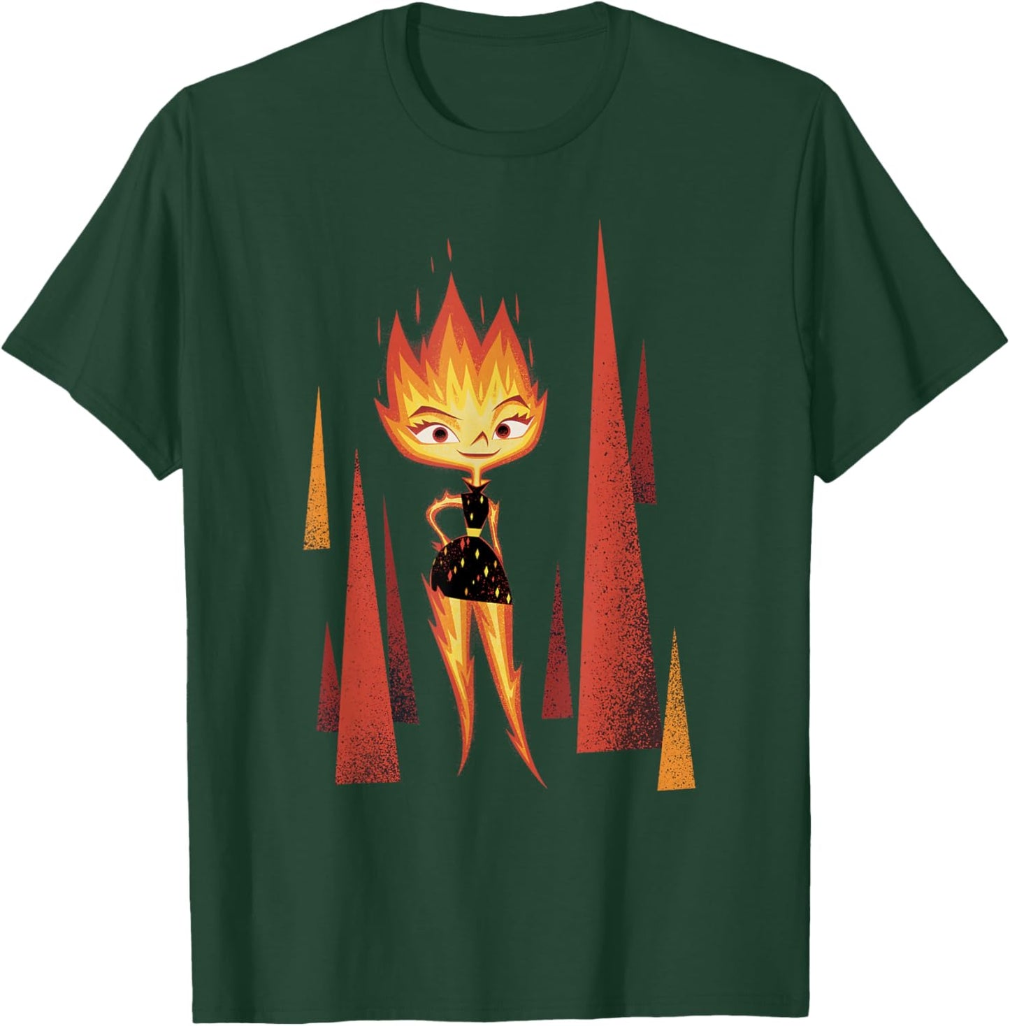 Disney Pixar Elemental Minimalistic Fire Ember Portrait T-Shirt - T-Shirt | Forest