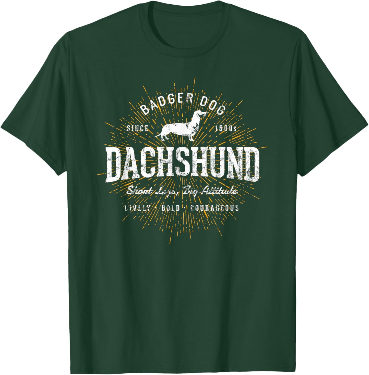 Vintage Dachshund Retro T-Shirt - T-Shirt | Forest