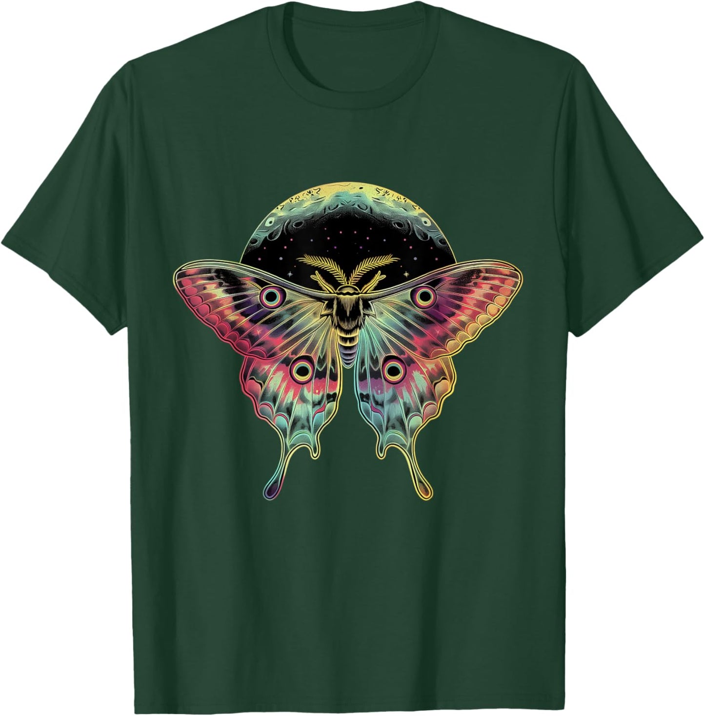Moon Butterfly Occult Goth Art Gothic Vintage T-Shirt - T-Shirt | Forest