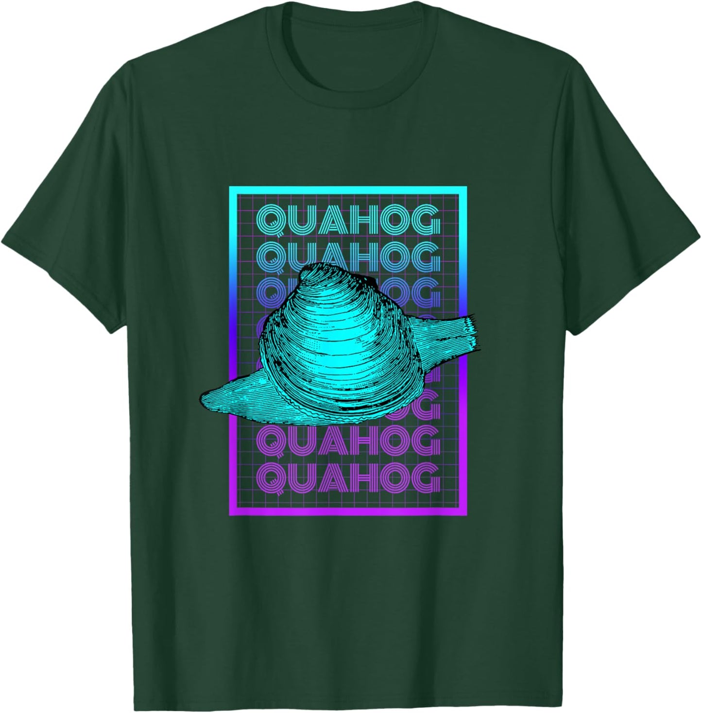 Quahog Shellfish Vintage Retro Quahog T-Shirt - T-Shirt | Forest