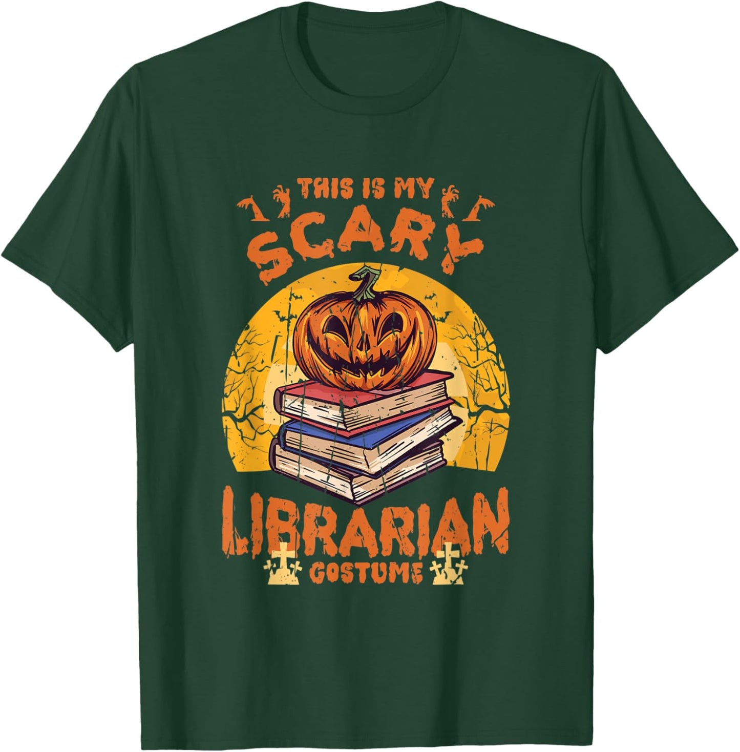 This is my scary librarian costume - pumpkin T-Shirt - T-Shirt | Forest