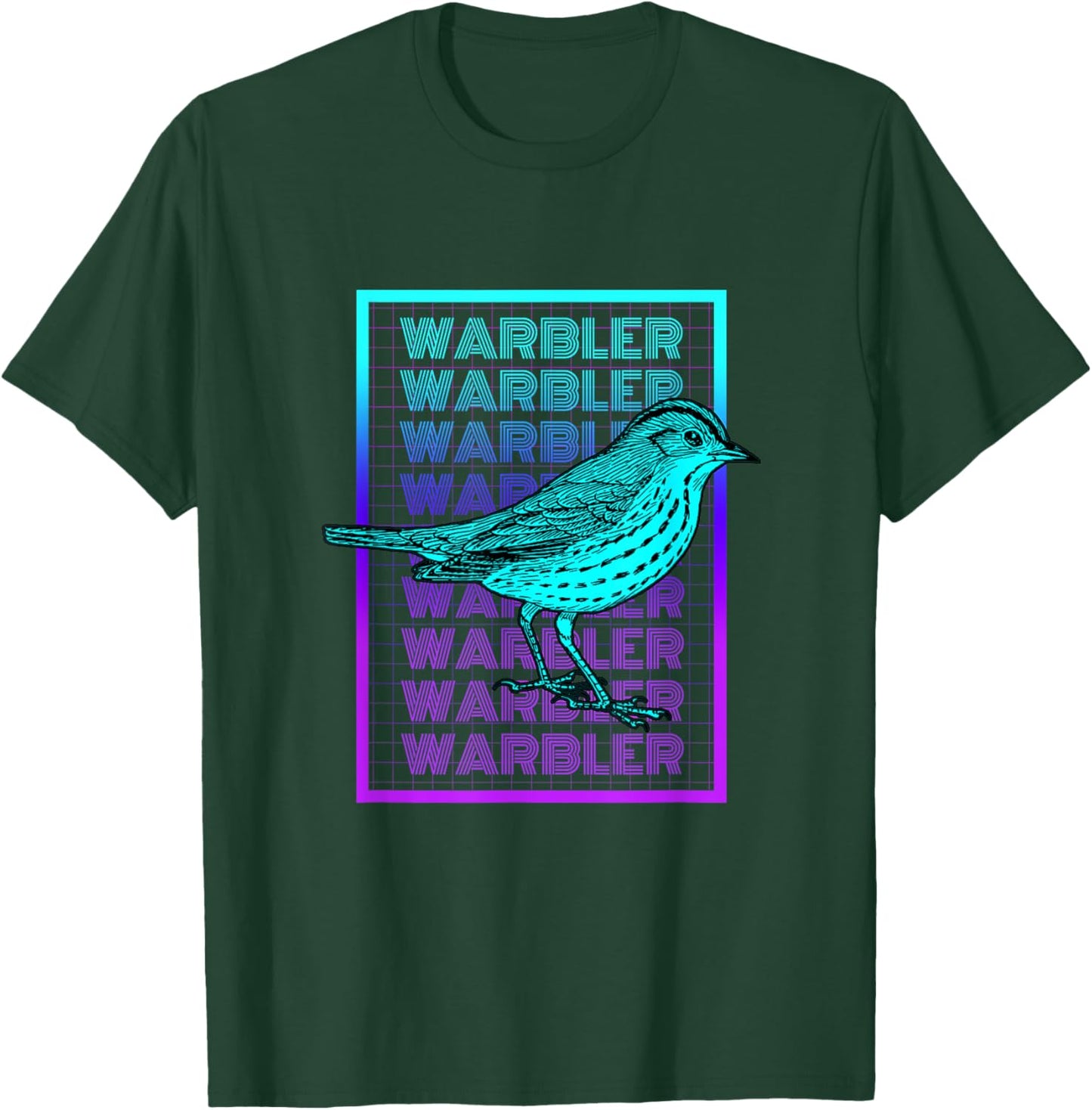 Warbler Bird Vintage Retro Warbler T-Shirt - T-Shirt | Forest
