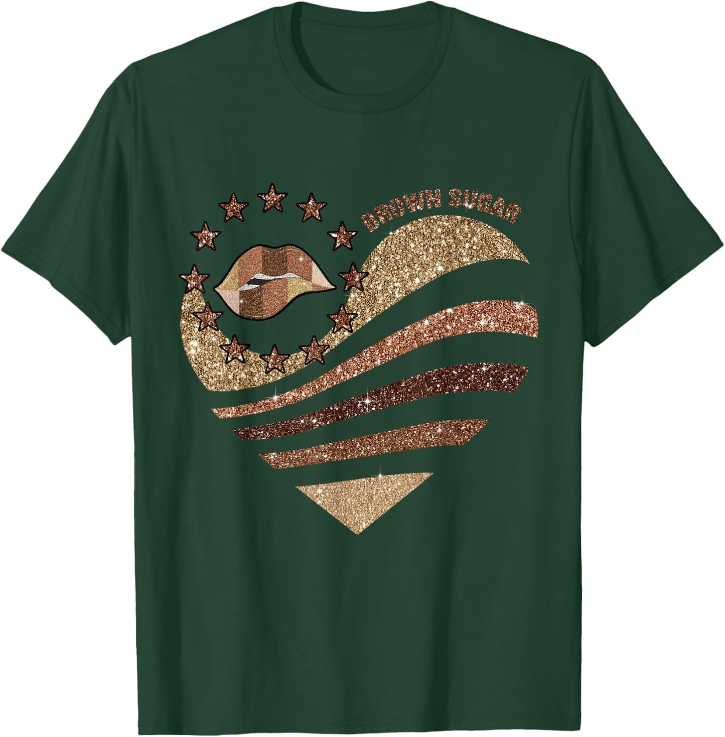 Heart Brown Sugar Lips T-Shirt - T-Shirt | Forest