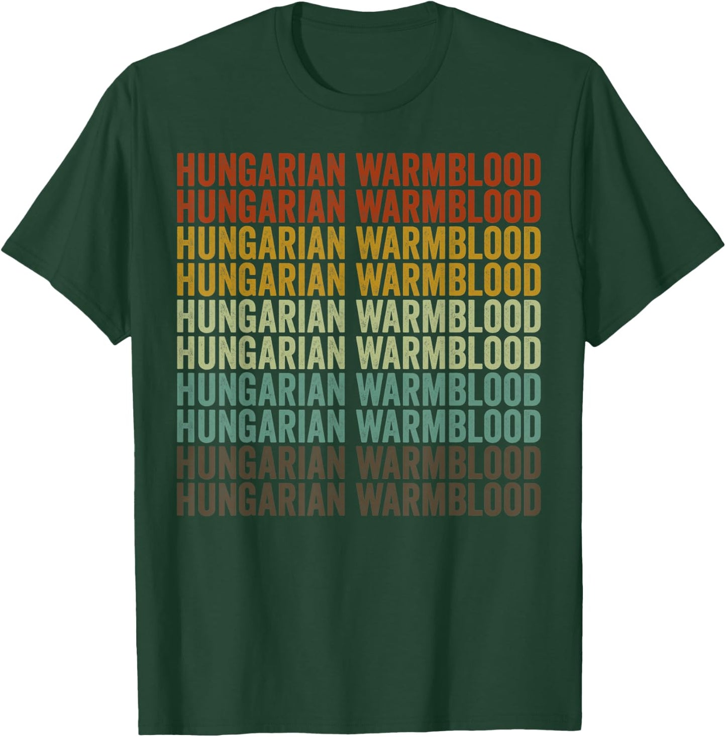 Hungarian Warmblood Horse Retro T-Shirt - T-Shirt | Forest