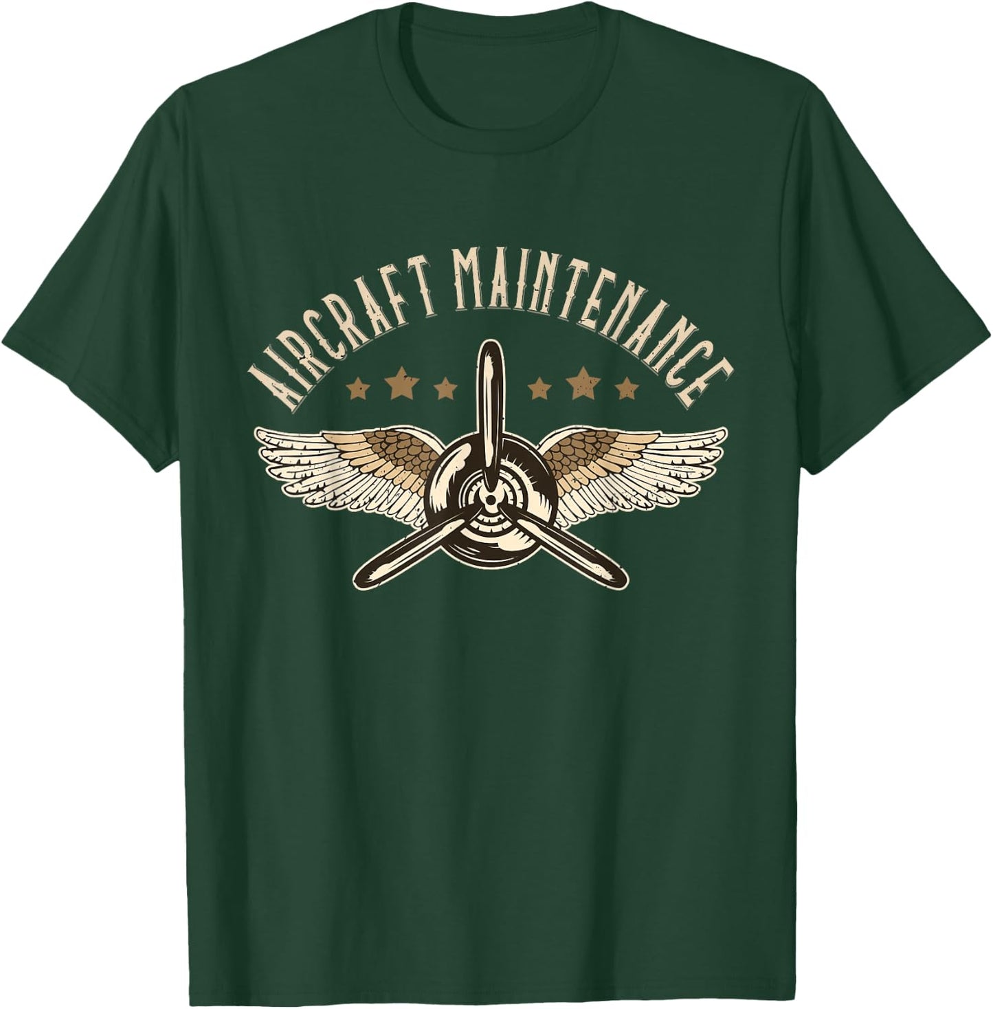 Aircraft Maintenance Airplane Mechanics Aircraft Mechanic T-Shirt - T-Shirt | Forest