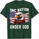 Men's One Nation Under God Bald Eagle Patriotic 4th July USA T-Shirt - T-Shirt | Forest