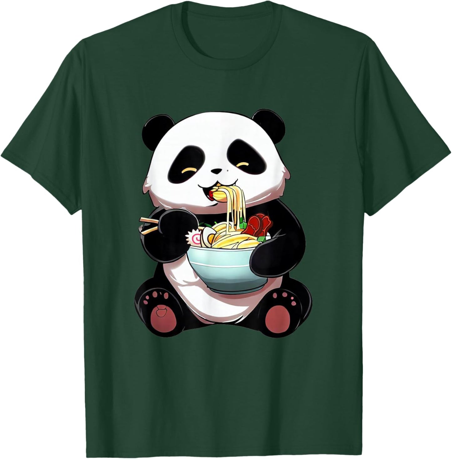 Kawaii Panda Ramen Cute Bear Japanese Noodle Animal T-Shirt - T-Shirt | Forest