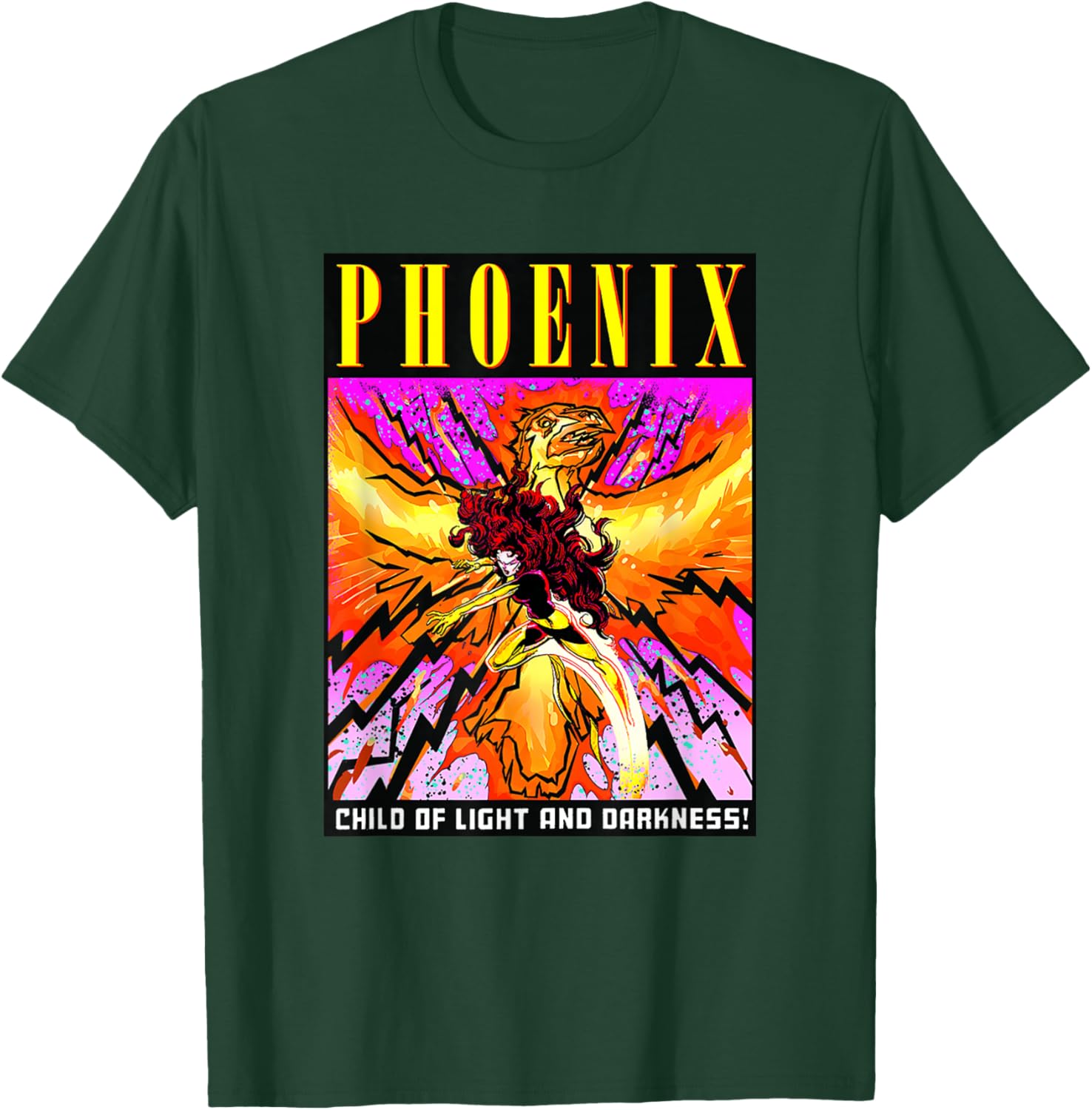 Marvel X-Men Phoenix Child Of Light And Darkness! Poster T-Shirt - T-Shirt | Forest
