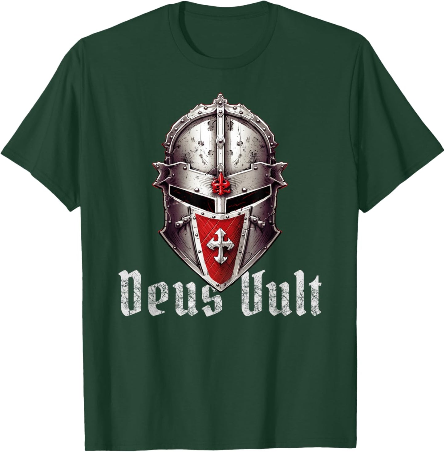 Deus Vult Templar Knight Templar Knight Crusader T-Shirt - T-Shirt | Forest