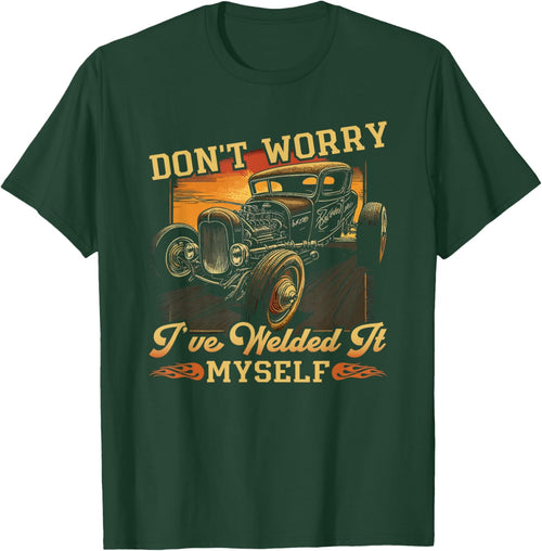 Hot Rod Rusty Car, Dont Worry, Vintage Rat Rod Mechanic