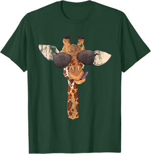 Sunglasses Giraffe T-Shirt - T-Shirt | Forest