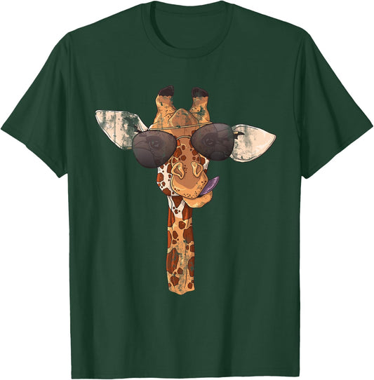 Sunglasses Giraffe T-Shirt - T-Shirt | Forest