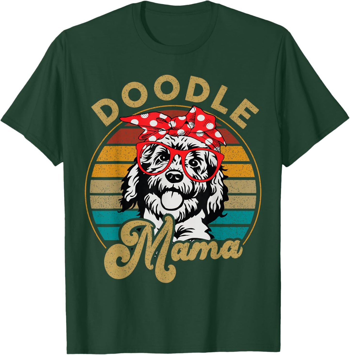 Dog Goldendoodle-Shirt Mom Doodle Mama Funny Vintage T-Shirt - T-Shirt | Forest