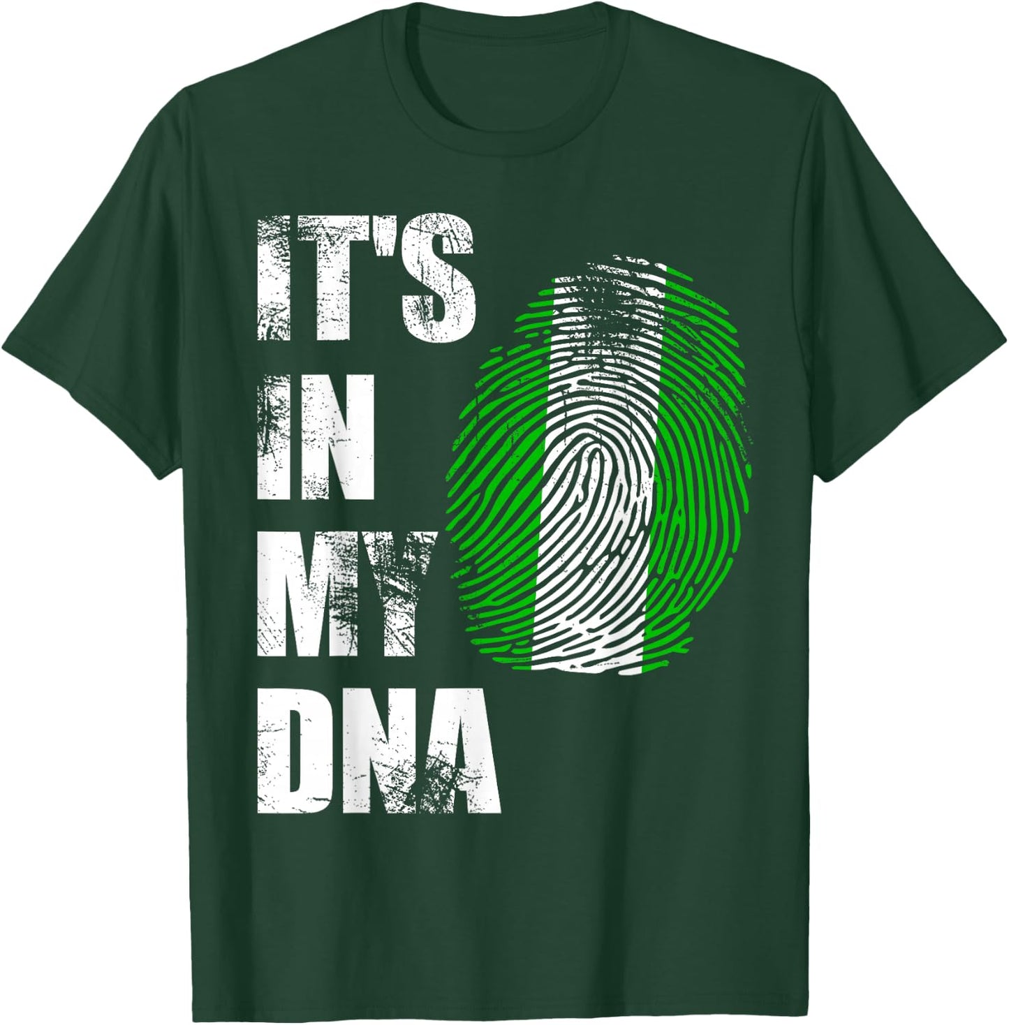 Nigeria, It's in My DNA Nigerian Flag Distressed T-Shirt - T-Shirt | Forest