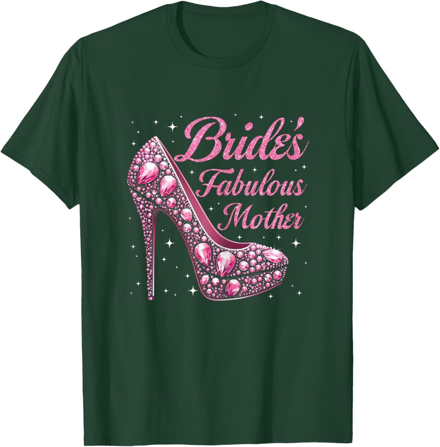 Mother's Fabulous Bride Happy Wedding Married Day Vintage T-Shirt - T-Shirt | Forest