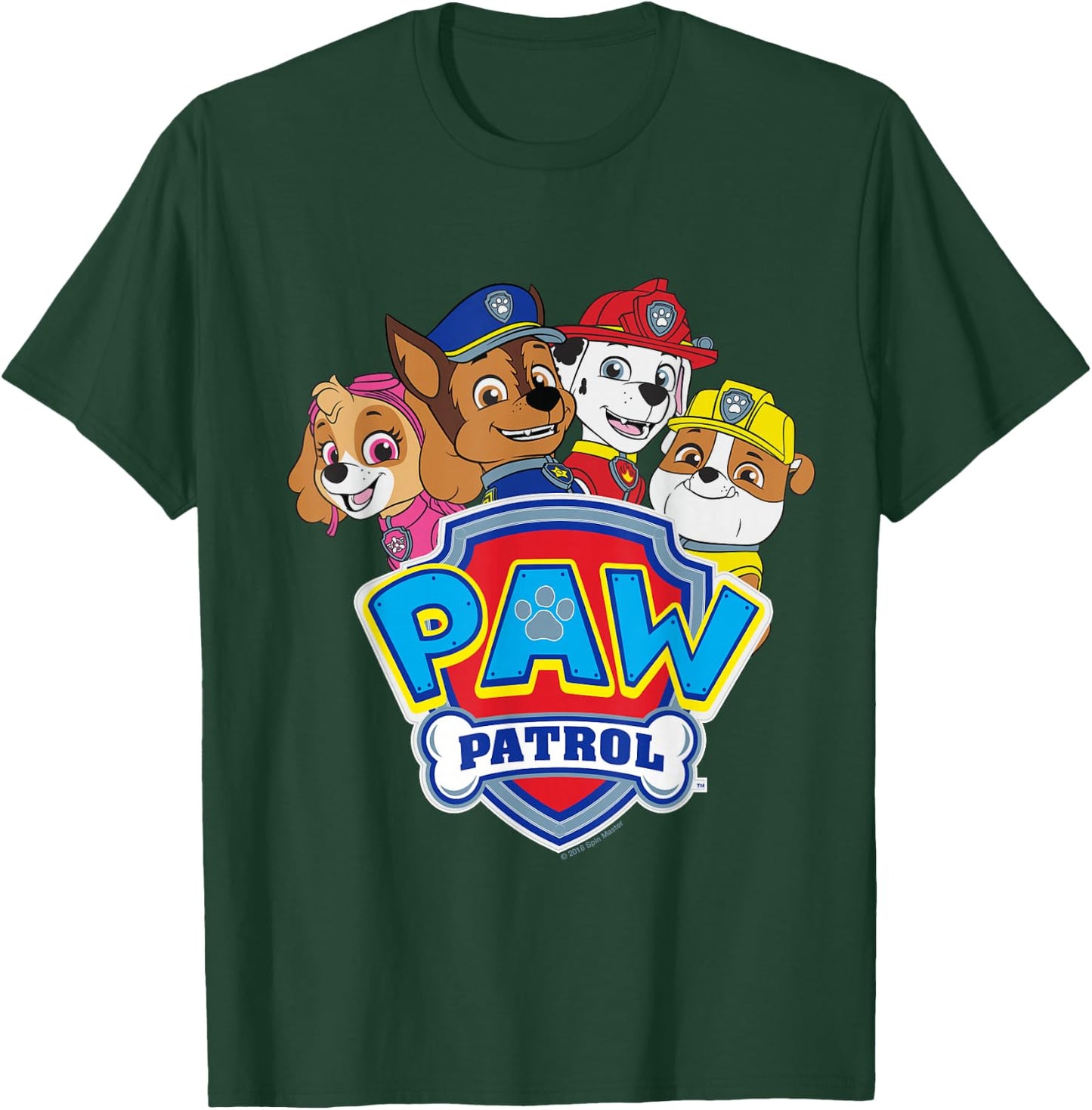 Paw Patrol Group with Logo T-Shirt - T-Shirt | Forest