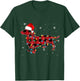 Red Plaid Santa Hat Dachshund Christmas Dog Lover Pajamas T-Shirt - T-Shirt | Forest