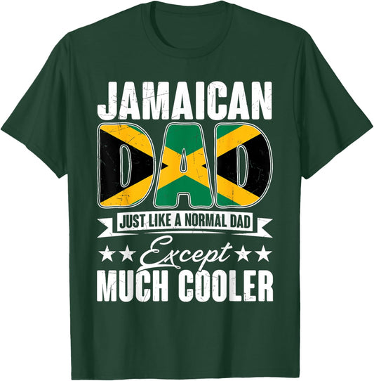 Retro Jamaican Dad Except Much Cooler Normal Dad Fathers Day T-Shirt - T-Shirt | Forest