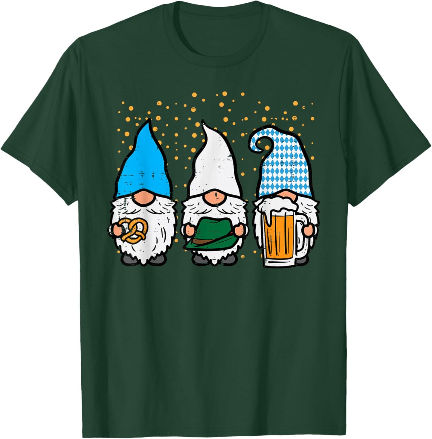 Bavarian Gnomes Octoberfest German Oktoberfest Men Women T-Shirt - T-Shirt | Forest