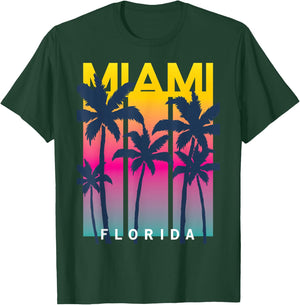 Cool Miami Florida Graphic Design , I Love Miami, Miami T-Shirt - T-Shirt | Forest