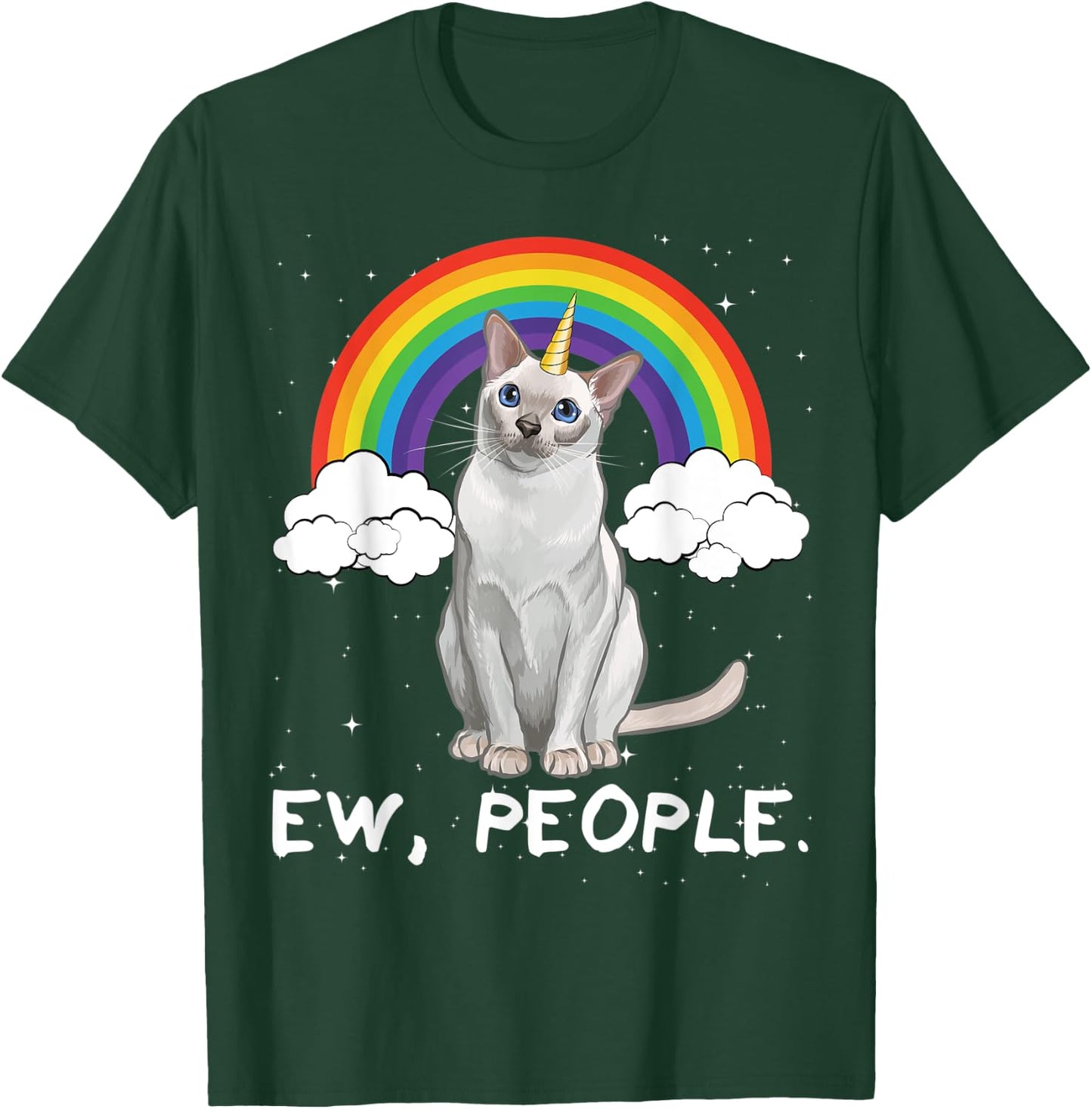Rainbow Tonkinese Ew People Unicorn Cat Women Kids T-Shirt - T-Shirt | Forest