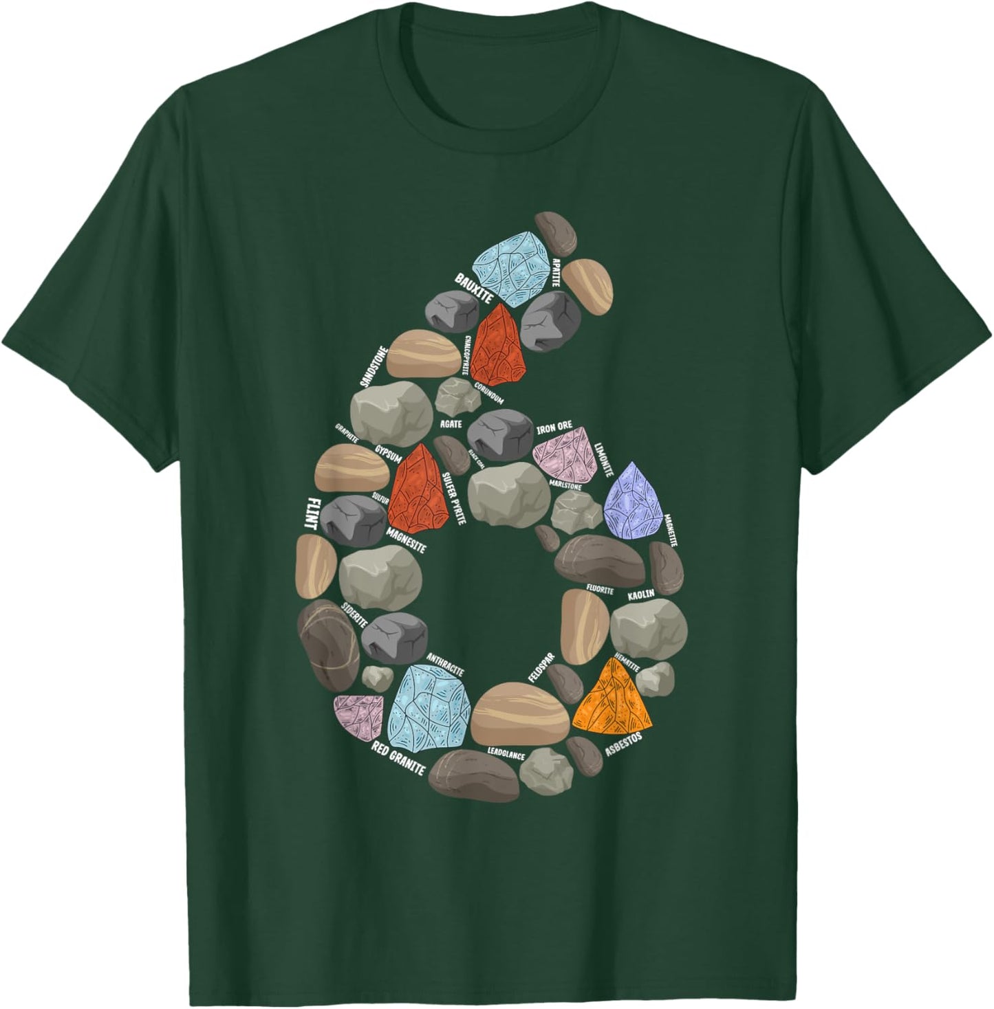 Geology Rocks 6 Years Old 6th Birthday Rock Collecting T-Shirt - T-Shirt | Forest