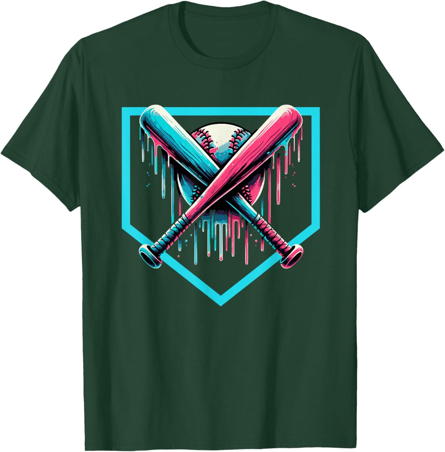 Drip Boys Baseball Bat and T-Shirt - T-Shirt | Forest