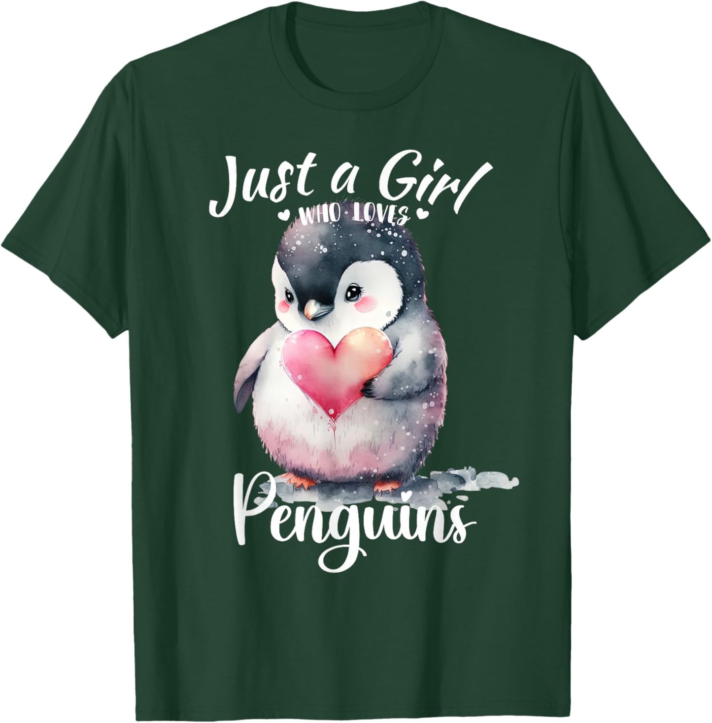 Just a Girl Who Loves Penguins for Girls Who Love Animals T-Shirt - T-Shirt | Forest