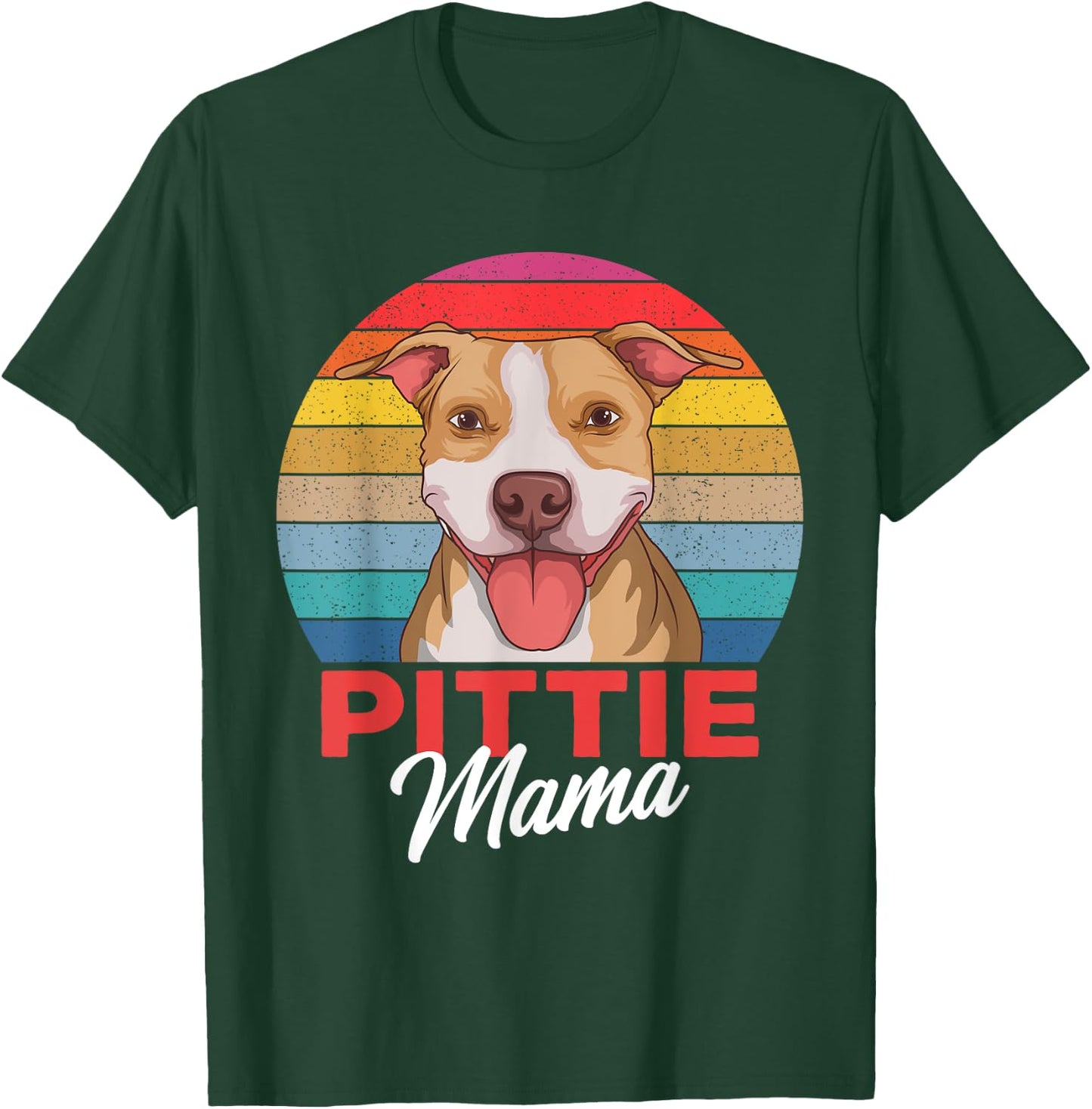 Pittie Mama Pitbull Dog Mom T-Shirt - T-Shirt | Forest