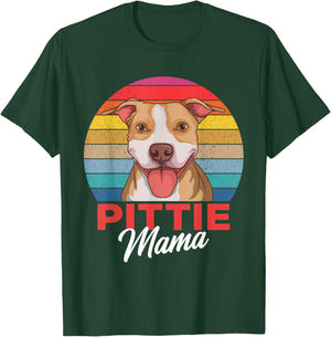 Pittie Mama Pitbull Dog Mom T-Shirt - T-Shirt | Forest