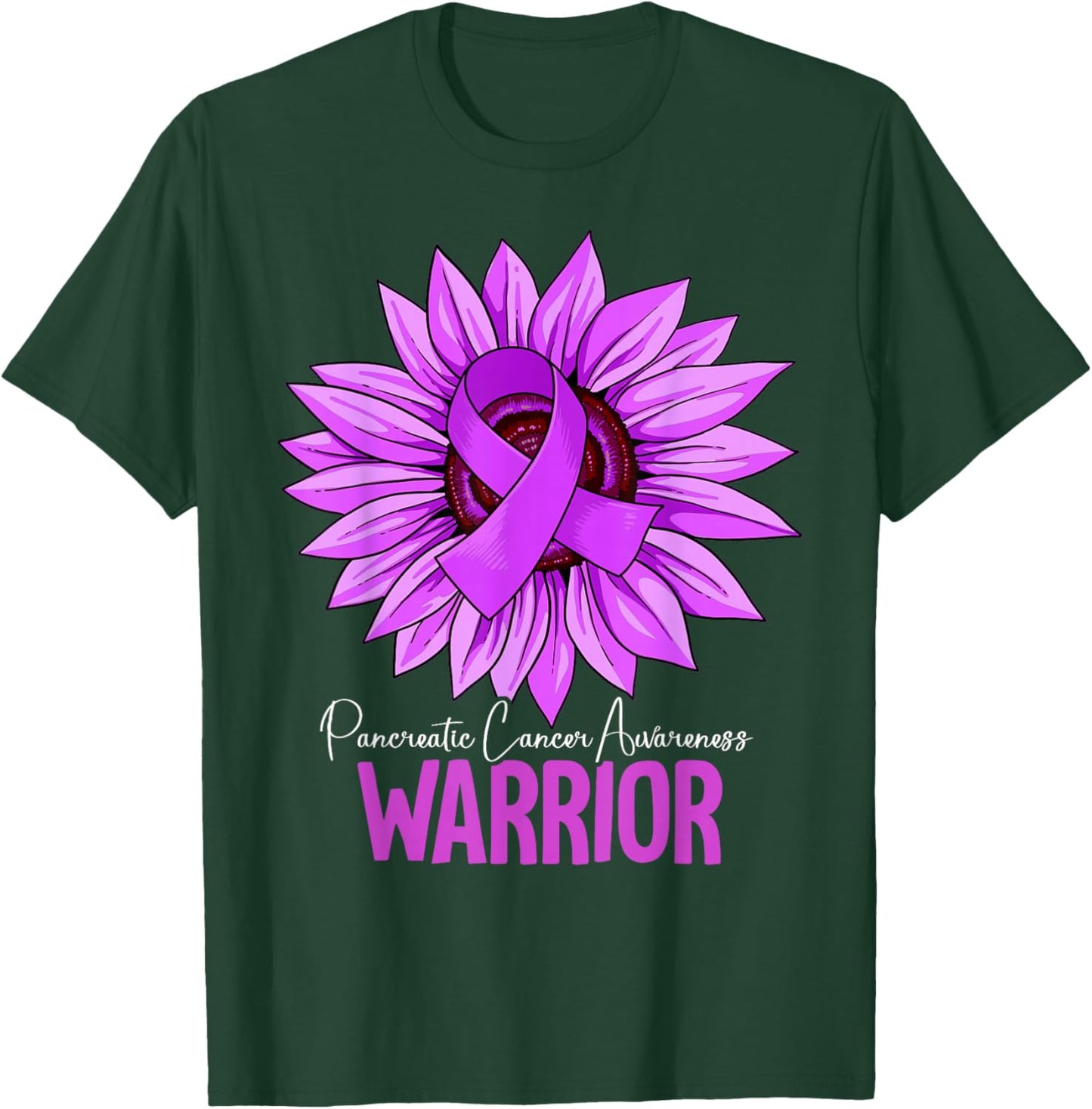 Warrior Pancreatic Cancer Awareness T-Shirt - T-Shirt | Forest