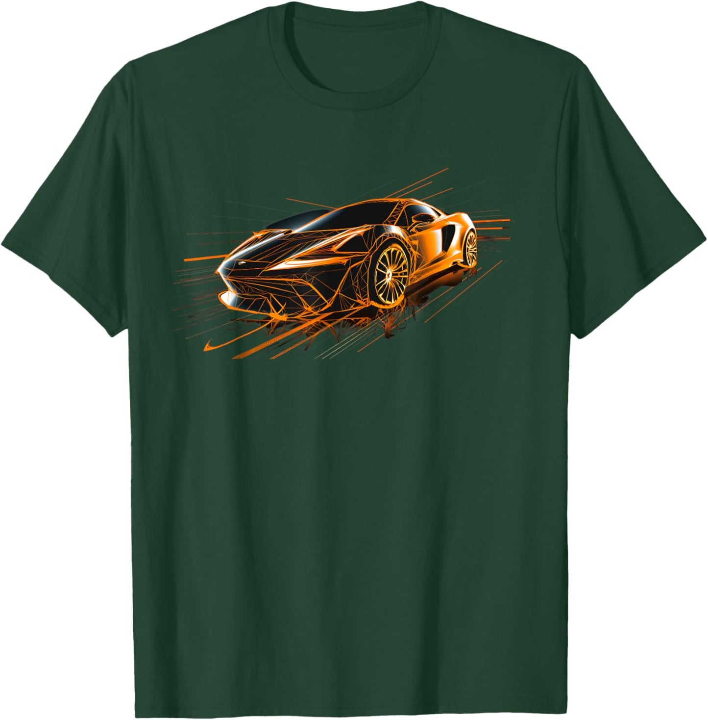 Supercar Exotic Sports Car Concept Car Poster Style Graphic T-Shirt - T-Shirt | Forest